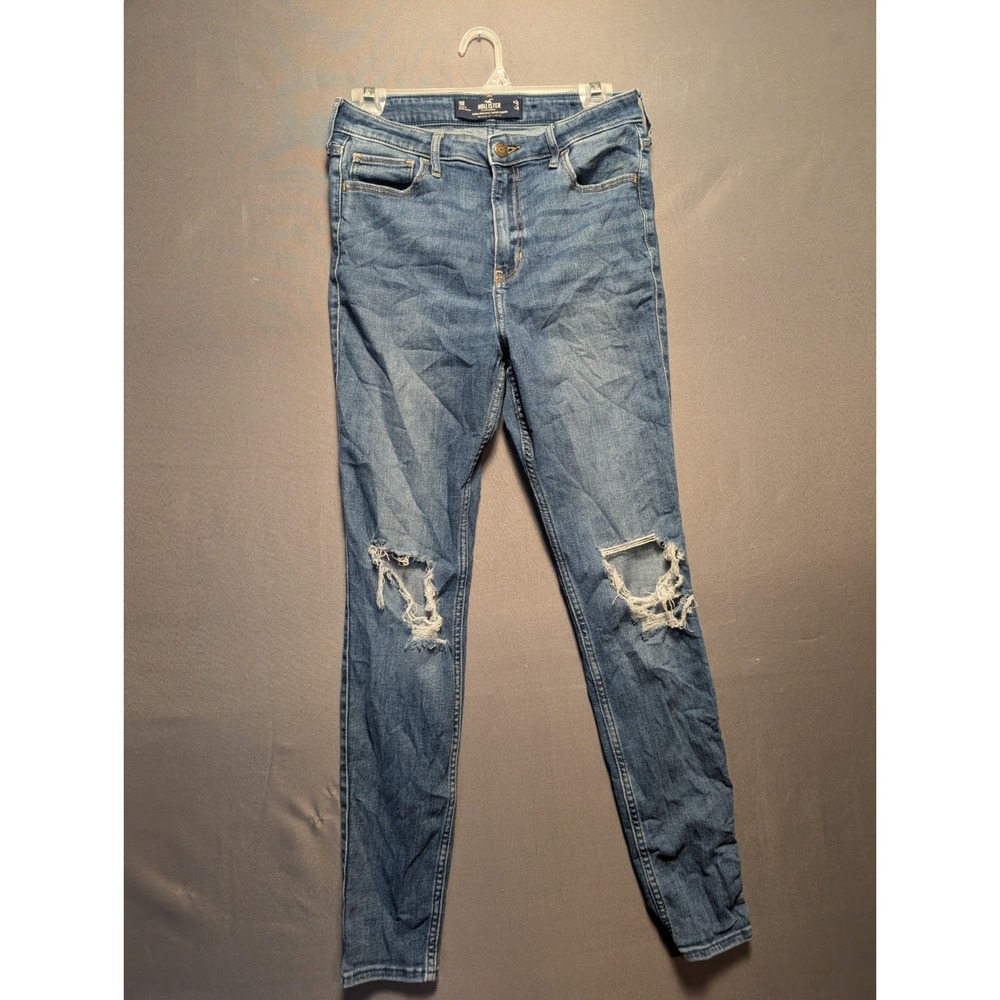 Hollister Super Skinny Jeans Womens 9R Blue Soft Stretch Ultra High Rise 28x28